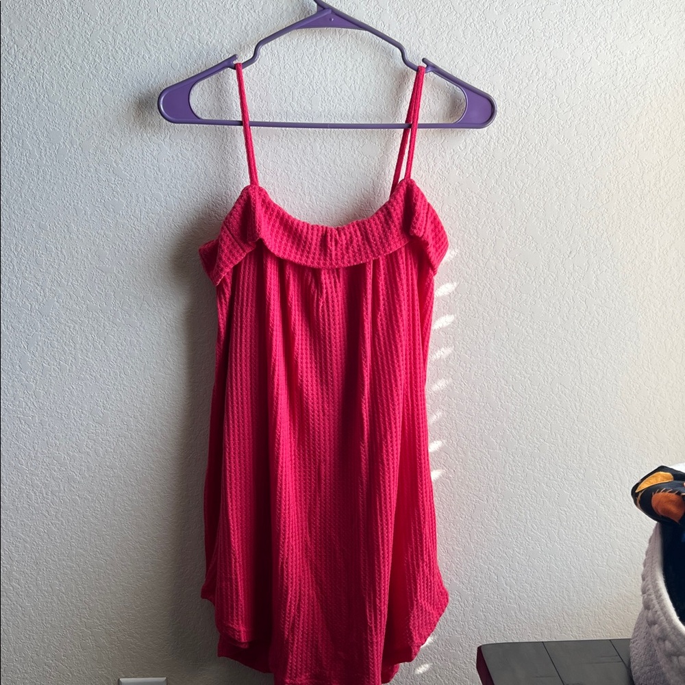 Red Off-Shoulder Dress - Picture 3 of 5